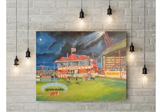 Broomfield Park Stadium Pavillion Fine Art Canvas - Airdrie FC Broomfield Park Stadium Pavillion Fine Art Canvas - Airdrie FC